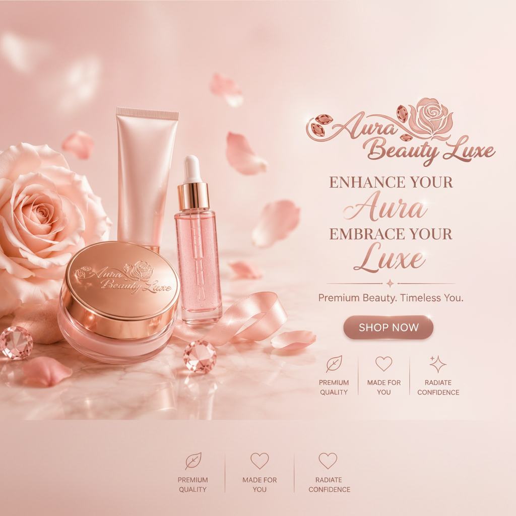 Aura Beauty Luxe 1:1 Square Banner