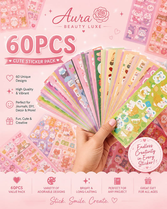 60PCS Cute Sticker Pack