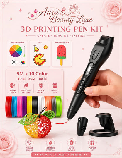 3D Printing Pen with LED Display