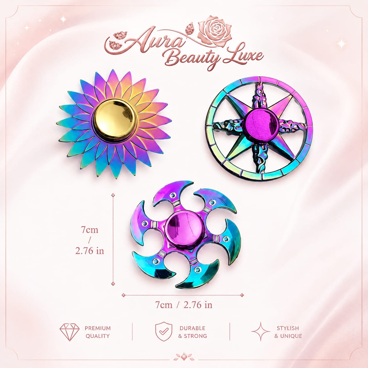 Rainbow Metal Fidget Spinner