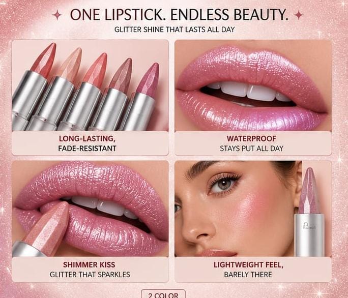 Fine Glitter Matte Lipstick