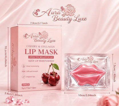 Cherry & Collagen Lip Mask – Deep Moisturising Lip Treatment (10 pcs)