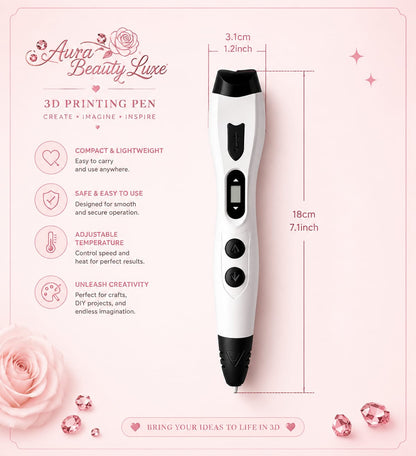 3D Printing Pen with LED Display