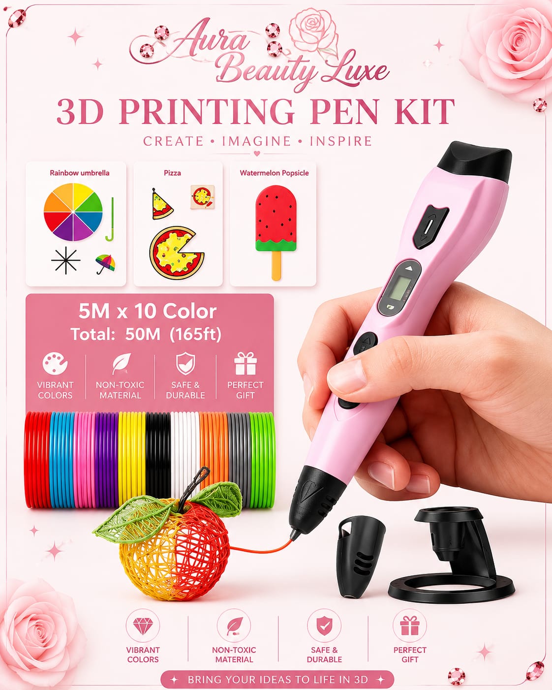 3D Printing Pen with LED Display