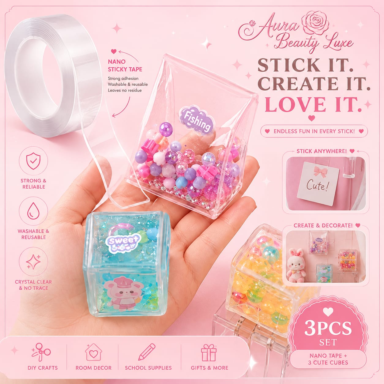 Bubble Tape 3-Piece Set