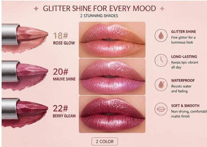 Fine Glitter Matte Lipstick