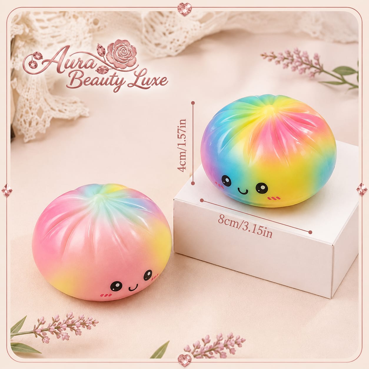 Rainbow Kawaii Dumpling Squishies