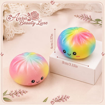 Rainbow Kawaii Dumpling Squishies