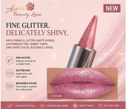 Fine Glitter Matte Lipstick