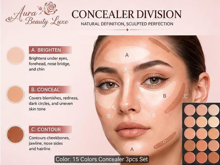 15-Shades Concealer & Contouring Set