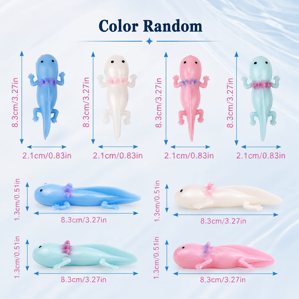 Mini Axolotl Squishy Figures