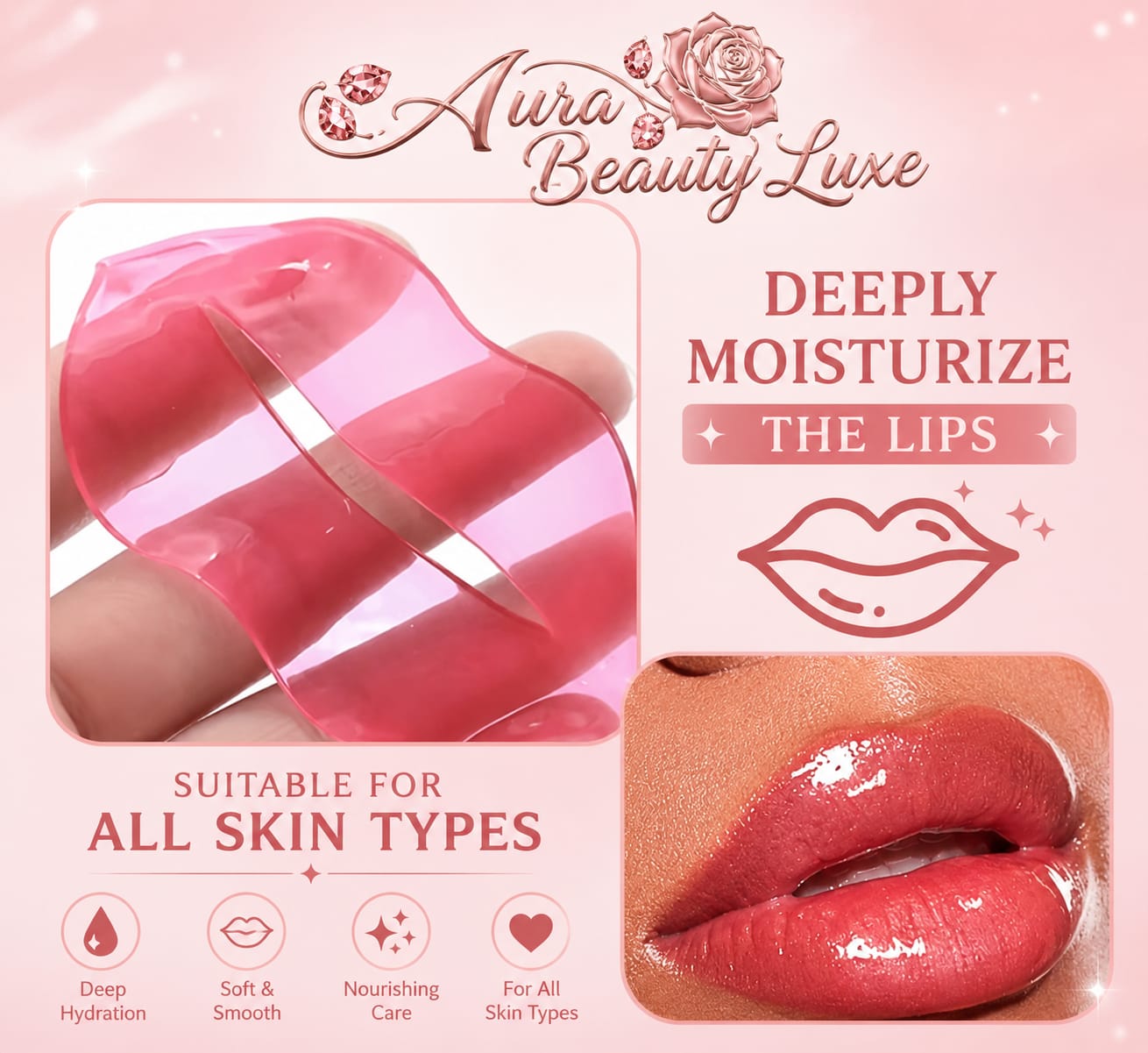 Cherry & Collagen Lip Mask – Deep Moisturising Lip Treatment (10 pcs)