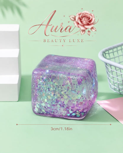 Squishy Glitter Cube