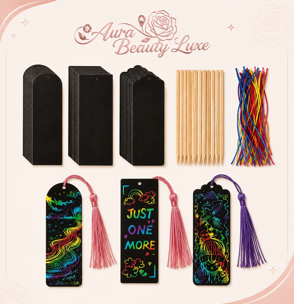 Rainbow Scratch Art Bookmark Kit