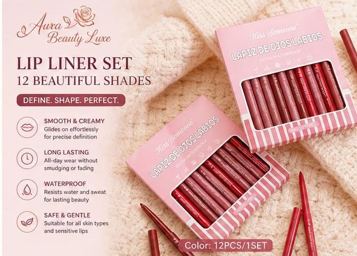 Exquisite Lip Liner Set – 12 Stunning Shades